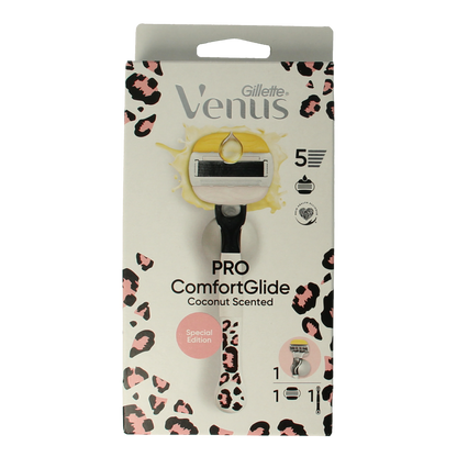 Gillette Comfortglide coconut modular leopard razor 1.00 Stuks