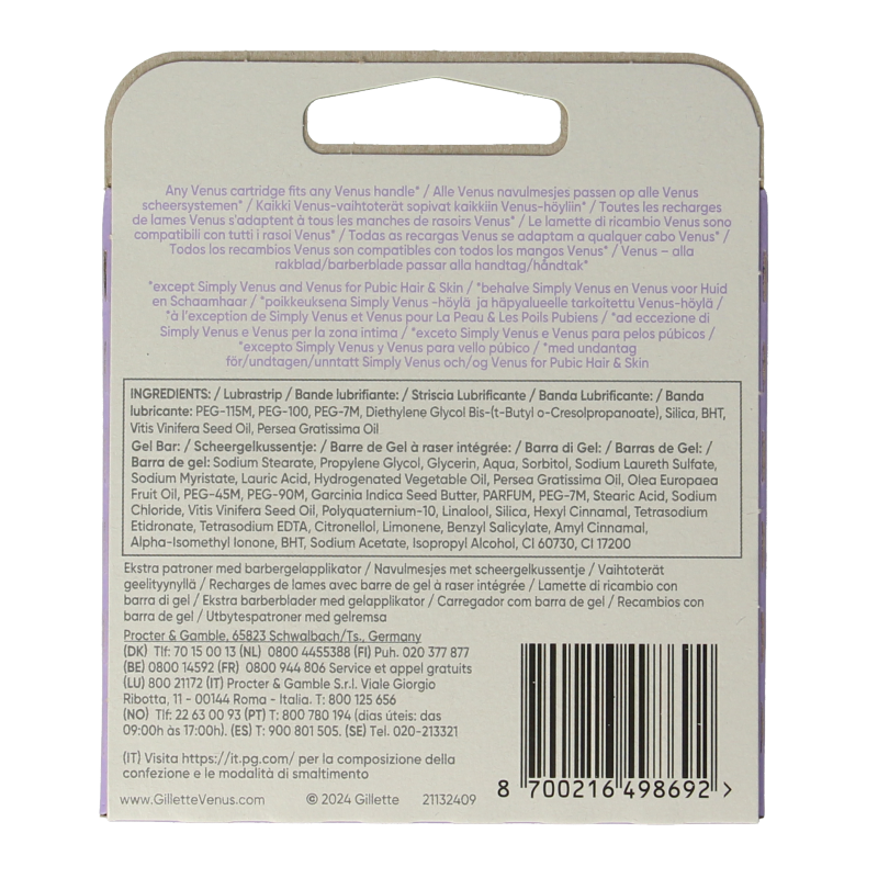 Gillette Venus comfortglide breeze blades 4 Stuks