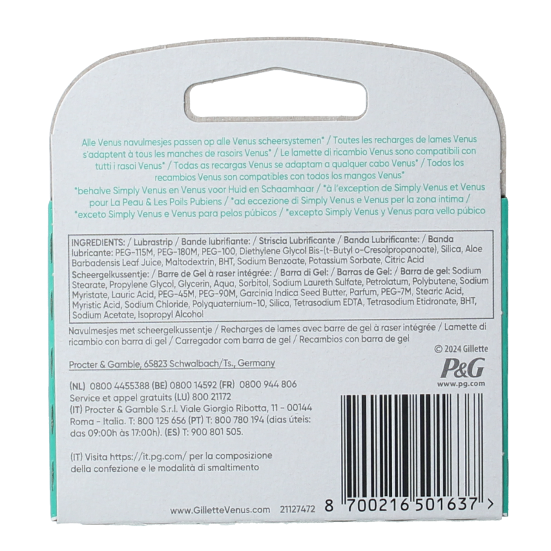 Gillette Comfortglide sensitive mesjes 3 Stuks