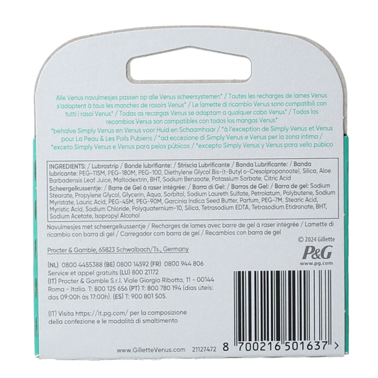 Gillette Comfortglide sensitive mesjes 3 Stuks