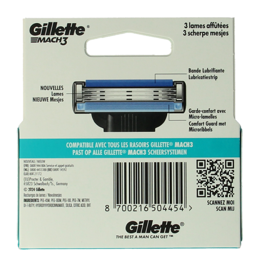 Gillette Mach3 blades 5 Stuks