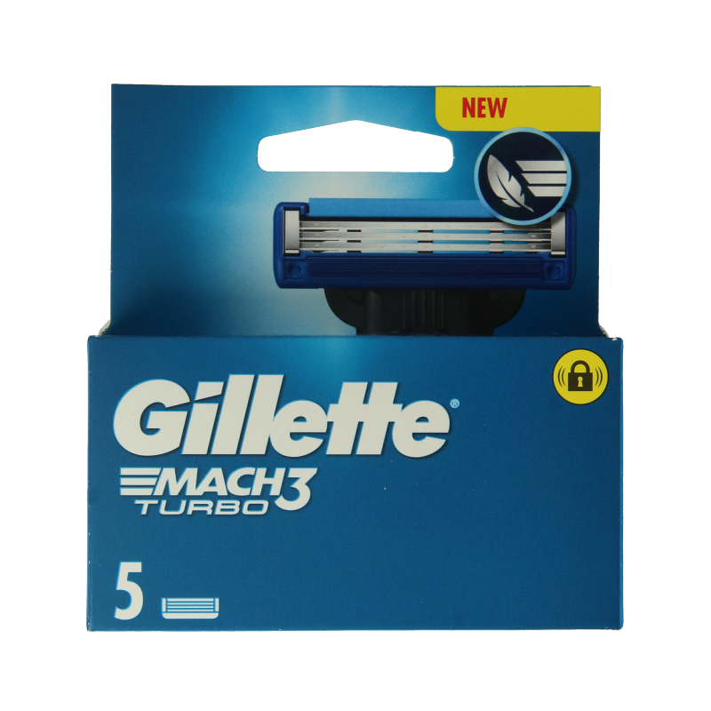 Gillette Mach3 turbo mesjes 5 Stuks