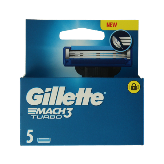 Gillette Mach3 turbo mesjes 5 Stuks