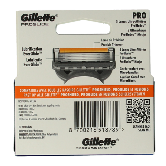 Gillette Proglide manual blades 3 Stuks
