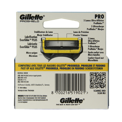 Gillette Proshield yellow blades 4.00 Stuks