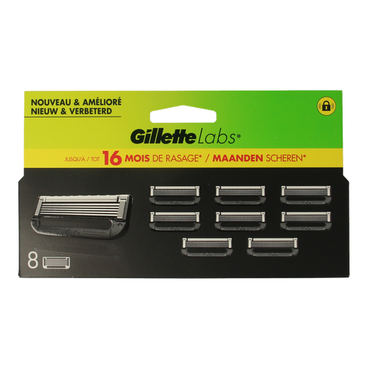 Gillette Labs blades 8 Stuks