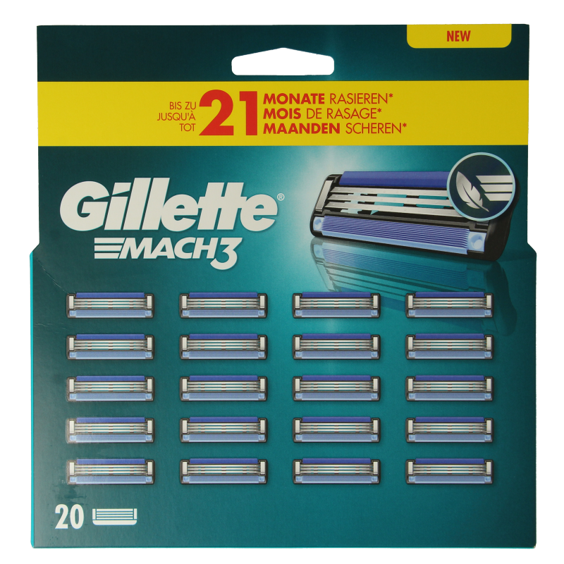 Gillette Mach3 blades 20 Stuks