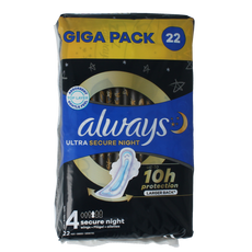 Always Ultra pads secure night  giga pack 22.00 Stuks