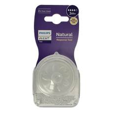 Avent Natural flesspeen 3M+ 2 Stuks