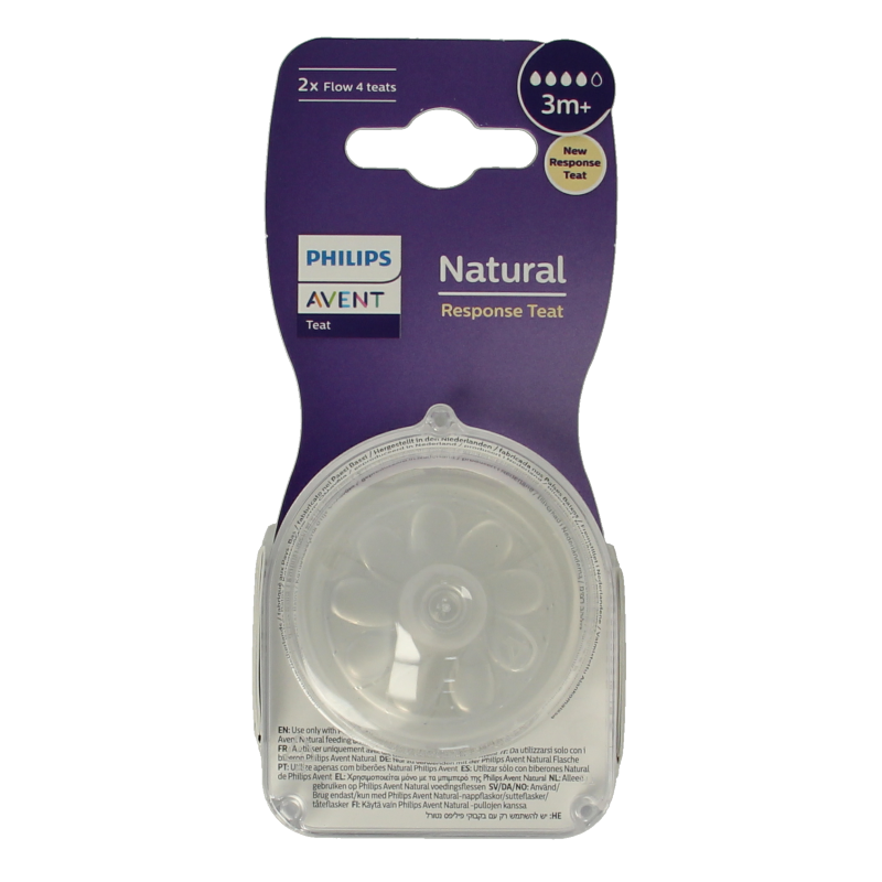 Avent Natural flesspeen 3M+ 2 Stuks