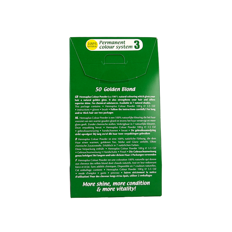 Henna Plus Colour powder 50 golden blond 100 Gram