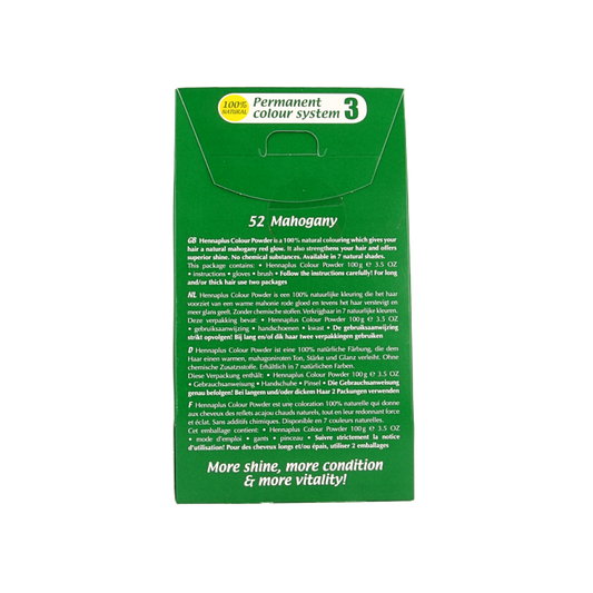 Henna Plus Colour powder 52 mahogany 100 Gram