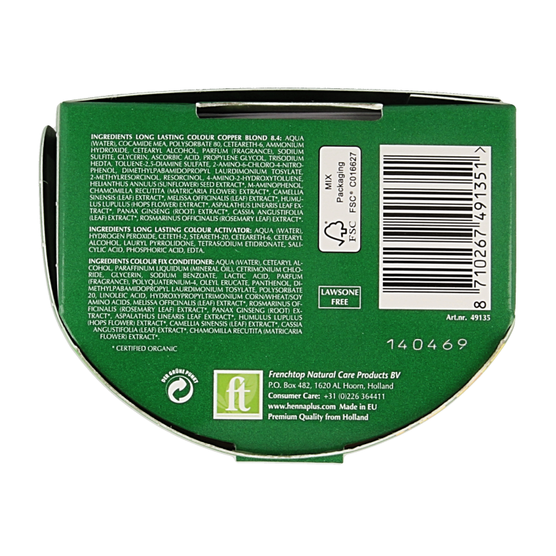 Henna Plus Long lasting colour 8.4 copper blond 100 Milliliter