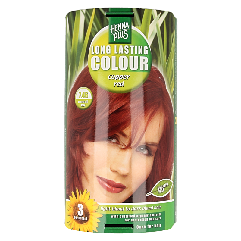 Henna Plus Long lasting colour 7.46 copper red 100 Milliliter