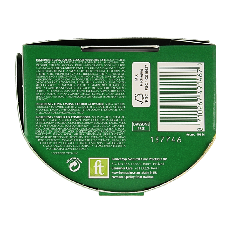 Henna Plus Long lasting colour 5.64 henna red 100 Milliliter