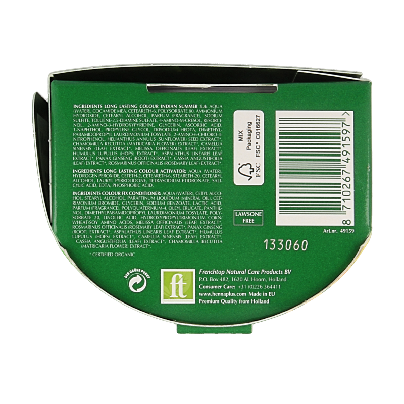 Henna Plus Long lasting colour 5.4 indian summer 100 Milliliter