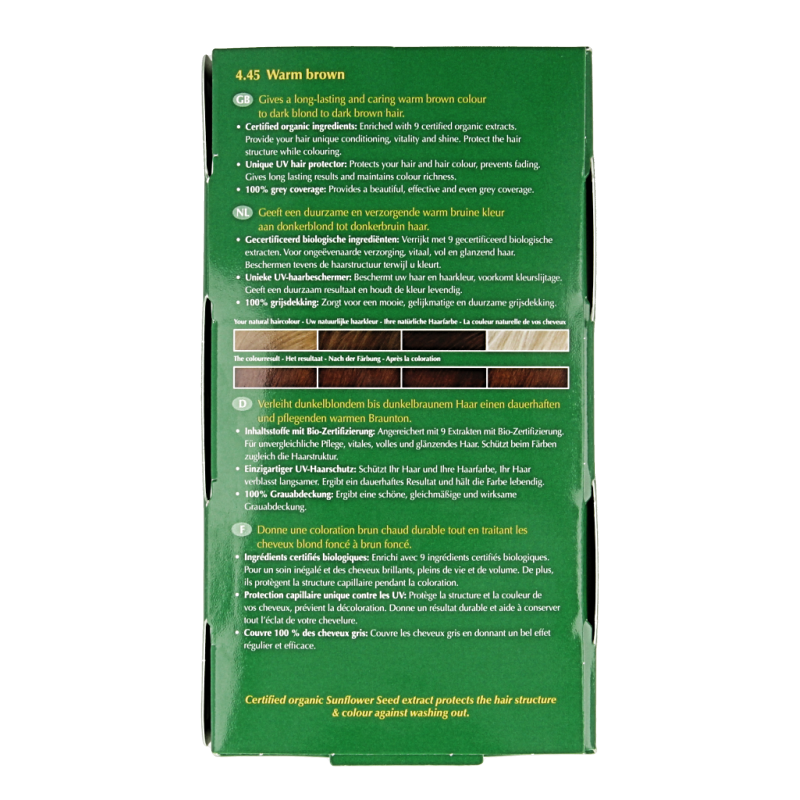 Henna Plus Long lasting colour 4.45 warm brown 100 Milliliter