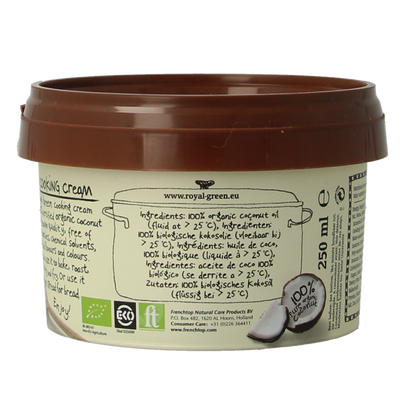 Royal Green Kokos cooking cream odourless bio 250.00 Milliliter