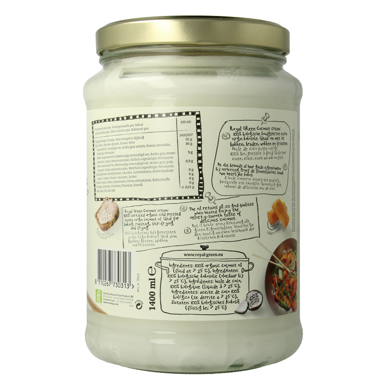 Royal Green Kokos cooking cream extra virgin bio 1400 Milliliter