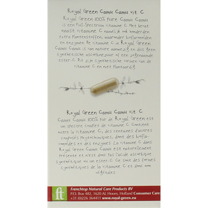 Royal Green Camu camu vitamine C 60.00 Vegetarische capsules