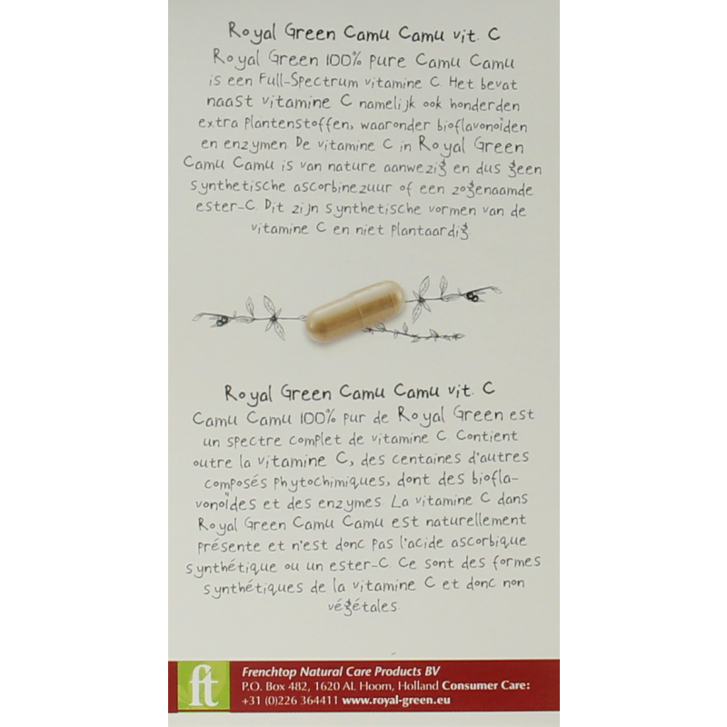 Royal Green Camu camu vitamine C 120 Vegetarische capsules