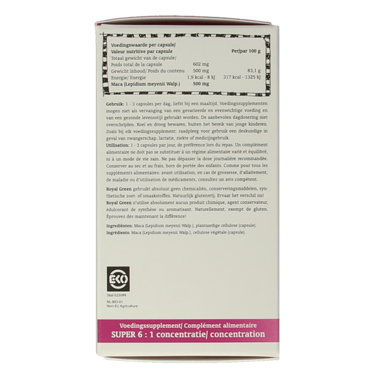 Royal Green Maca bio 60.00 Vegetarische capsules