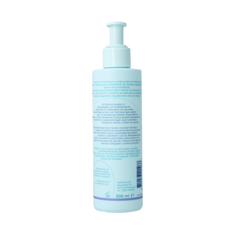 Dermolin Shampoo anti roos CAPB vrij 200 Milliliter