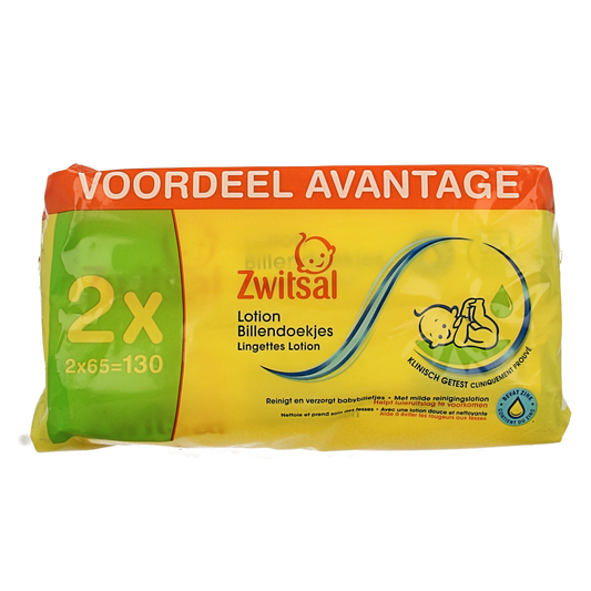 Zwitsal Billendoekjes met lotion 65 stuks 2.00 Stuks