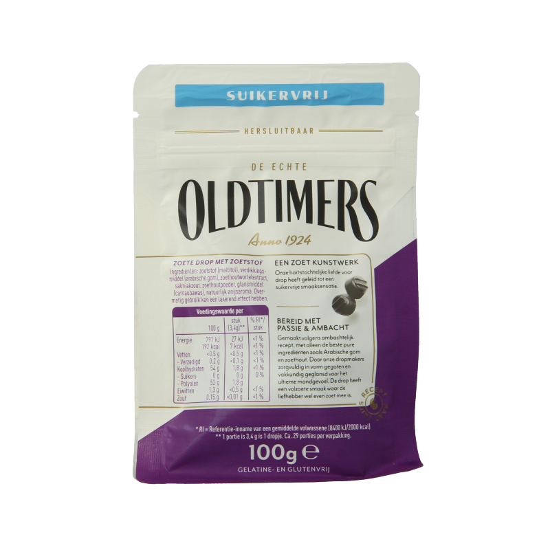 Oldtimers Zoete bolletjes suikervrij 100 Gram