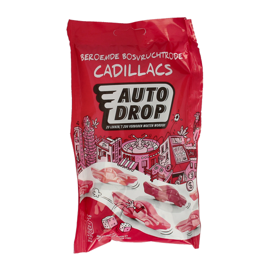 Autodrop Rode cadillacs bosvruchten 150 Gram