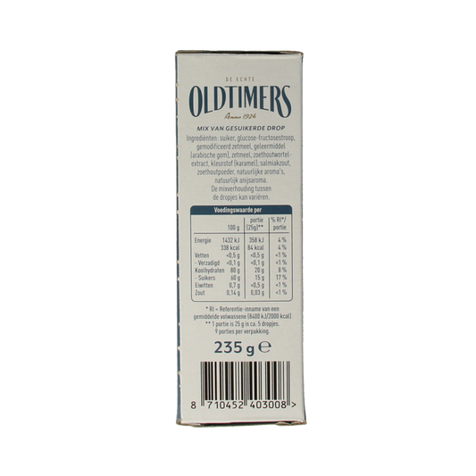 Oldtimers Uitblinkers mix 235 Gram