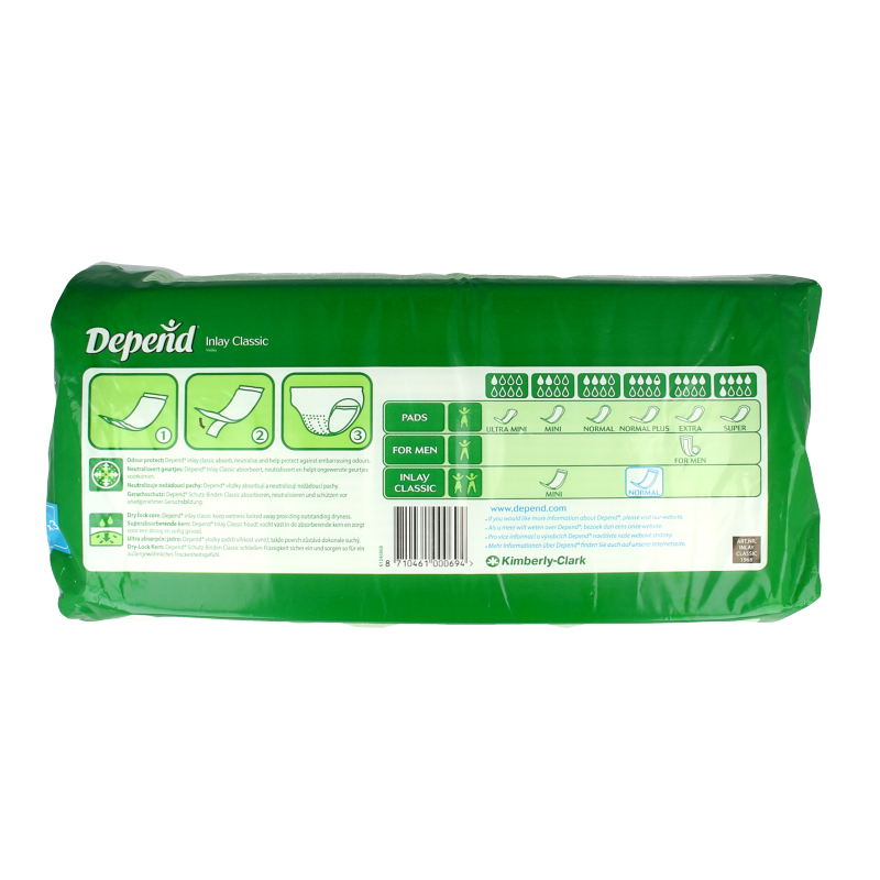 Depend Inlay normaal 30 Stuks