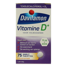 Davitamon Vitamine D volwassenen smelttablet 75.00 Tabletten