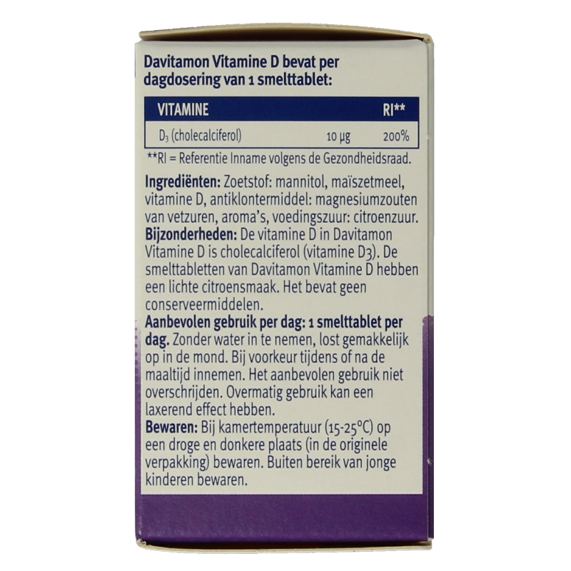 Davitamon Vitamine D volwassenen smelttablet 75 Tabletten
