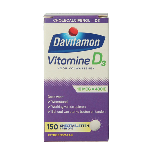 Davitamon Vitamine D volwassenen smelttablet 150 Tabletten