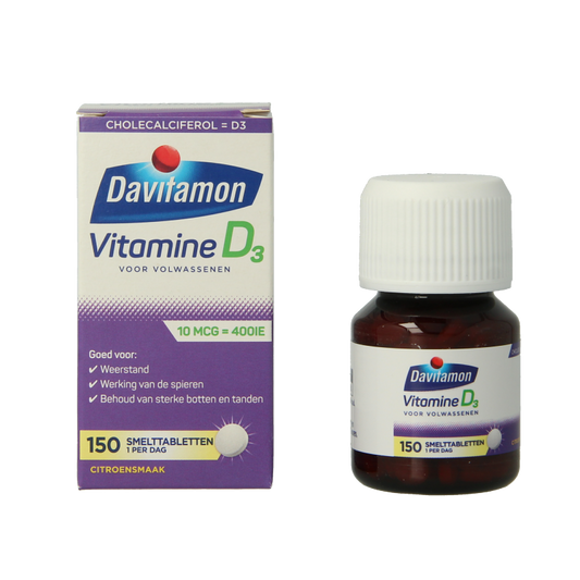 Davitamon Vitamine D volwassenen smelttablet 150 Tabletten