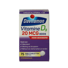 Davitamon Vitamine D3 forte smelttablet 75 Tabletten