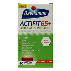 Davitamon Actifit 65+ omega 3 80.00 Capsules