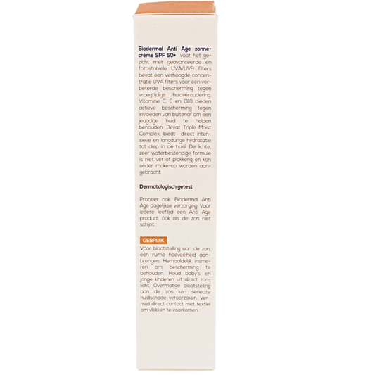 Biodermal Anti age creme gezicht SPF50+ 40 Milliliter