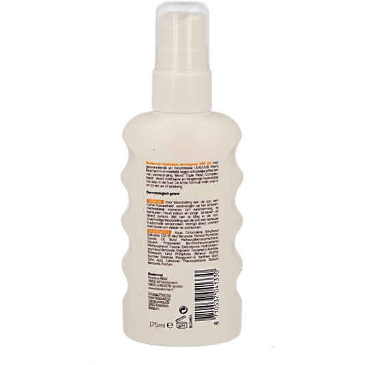Biodermal Zonnespray hydraplus SPF20 175 Milliliter