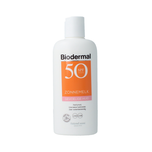 Biodermal Zonnemelk gevoelige huid SPF50+ 200 Milliliter