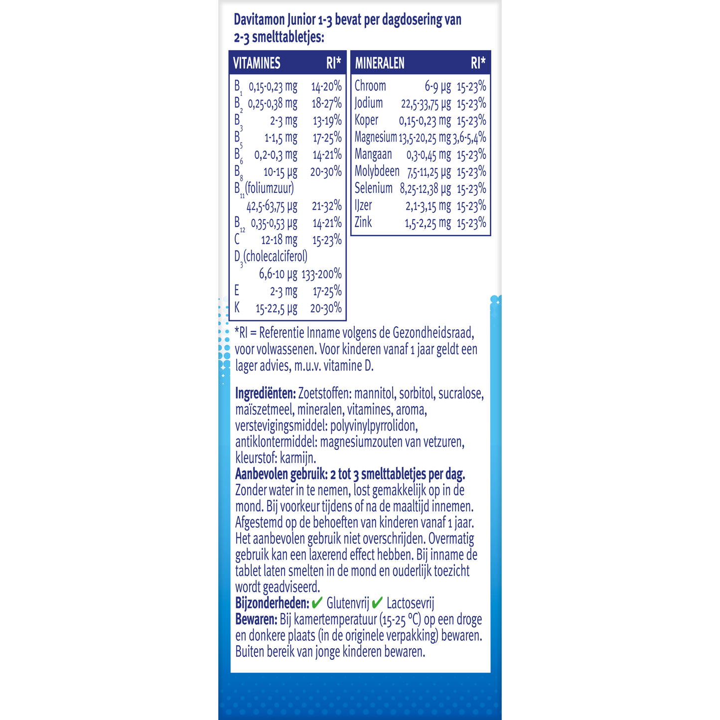 Davitamon Junior 1-3 smelttablet aardbei  150 Tabletten