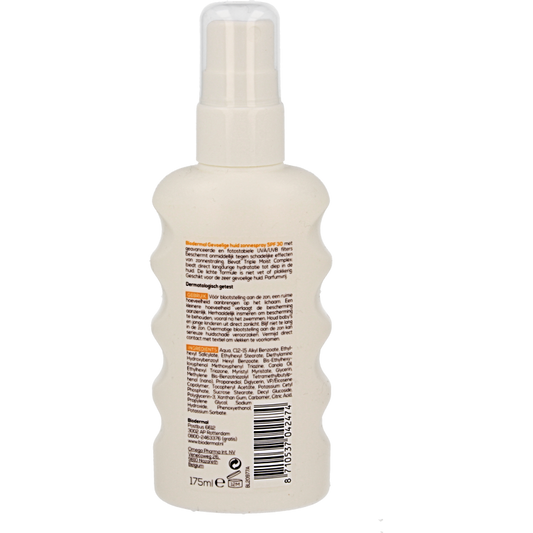 Biodermal Zonnespray SP30 gevoelig huid 175 Milliliter