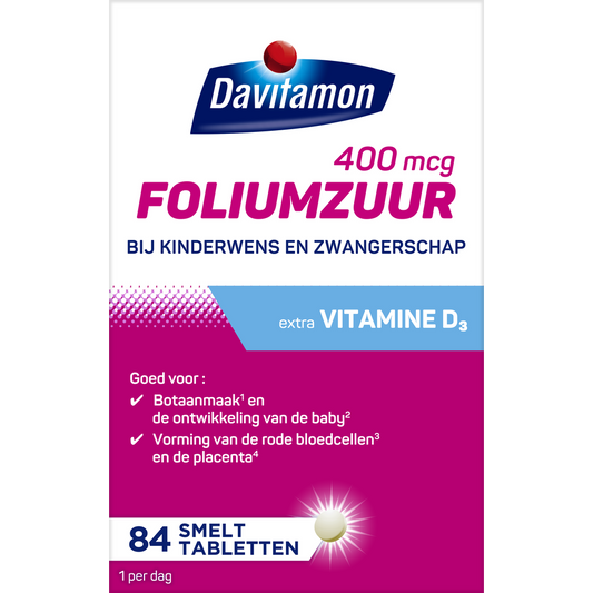 Davitamon Foliumzuur vitamine D  84 Tabletten