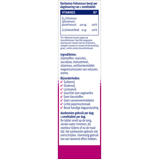 Davitamon Foliumzuur vitamine D  84 Tabletten