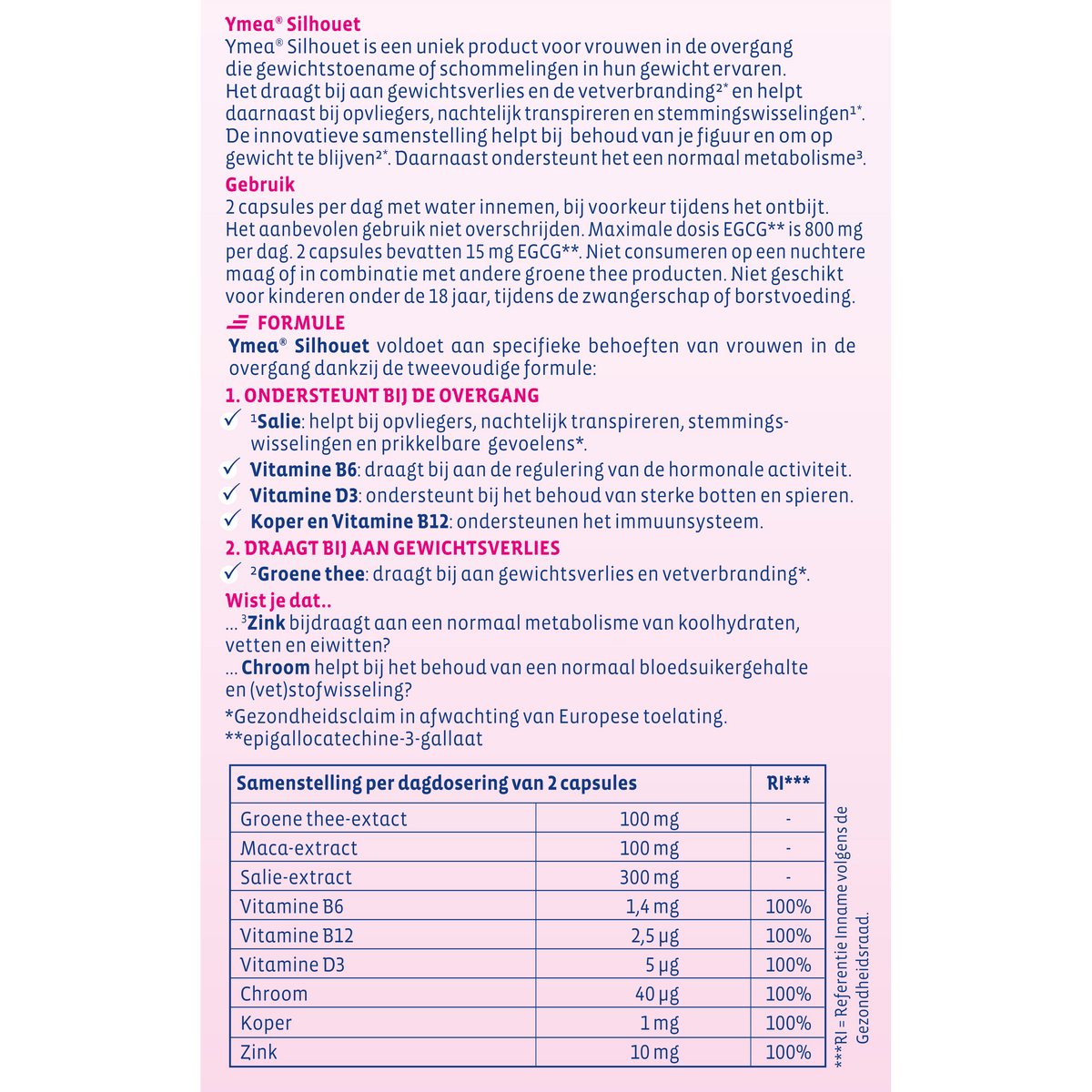 Ymea Overgang silhouet 64.00 Capsules