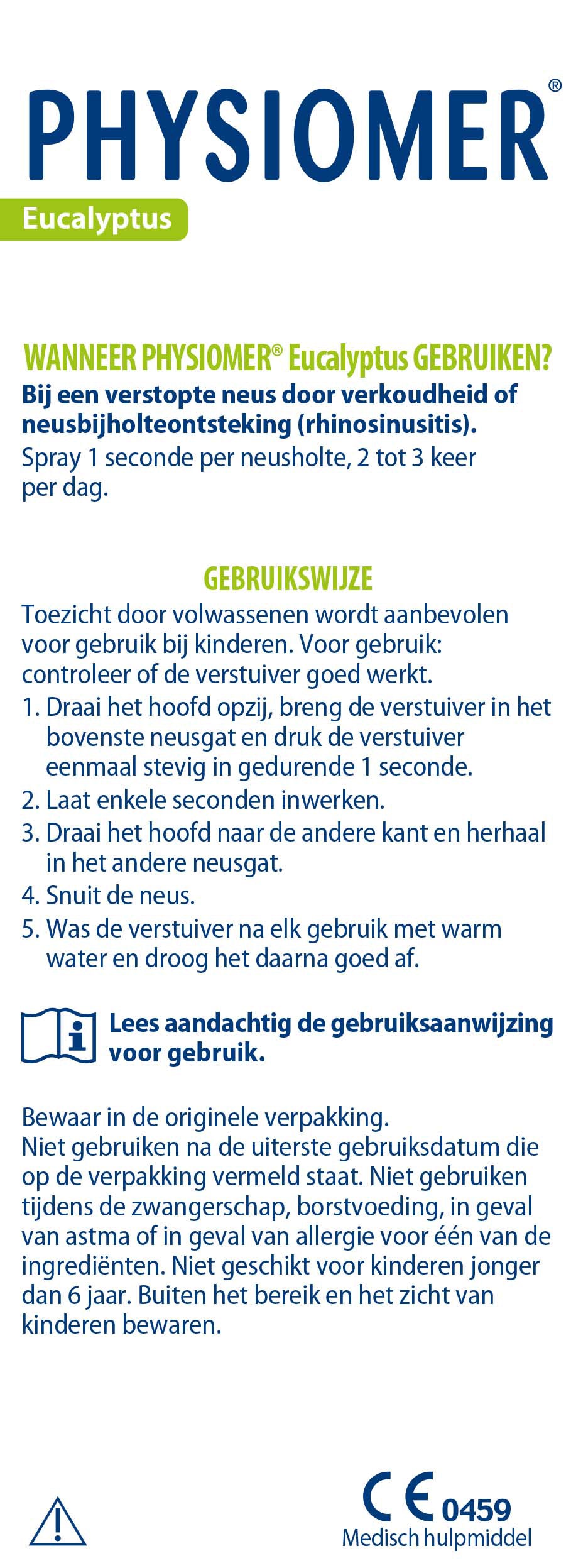 Physiomer Neusspoeling Eucalyptus 135 Milliliter