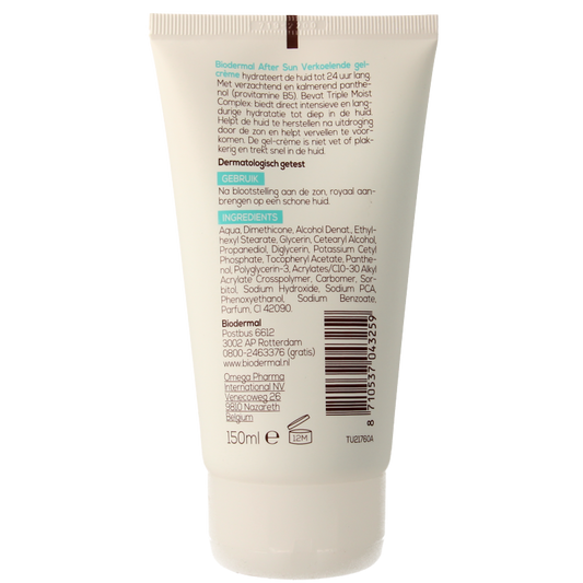 Biodermal Aftersun verkoelende gel creme 150 Milliliter