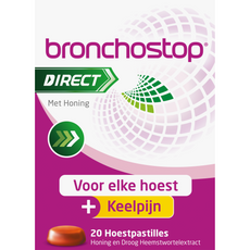 Bronchostop Direct pastilles honing 20.00 Stuks