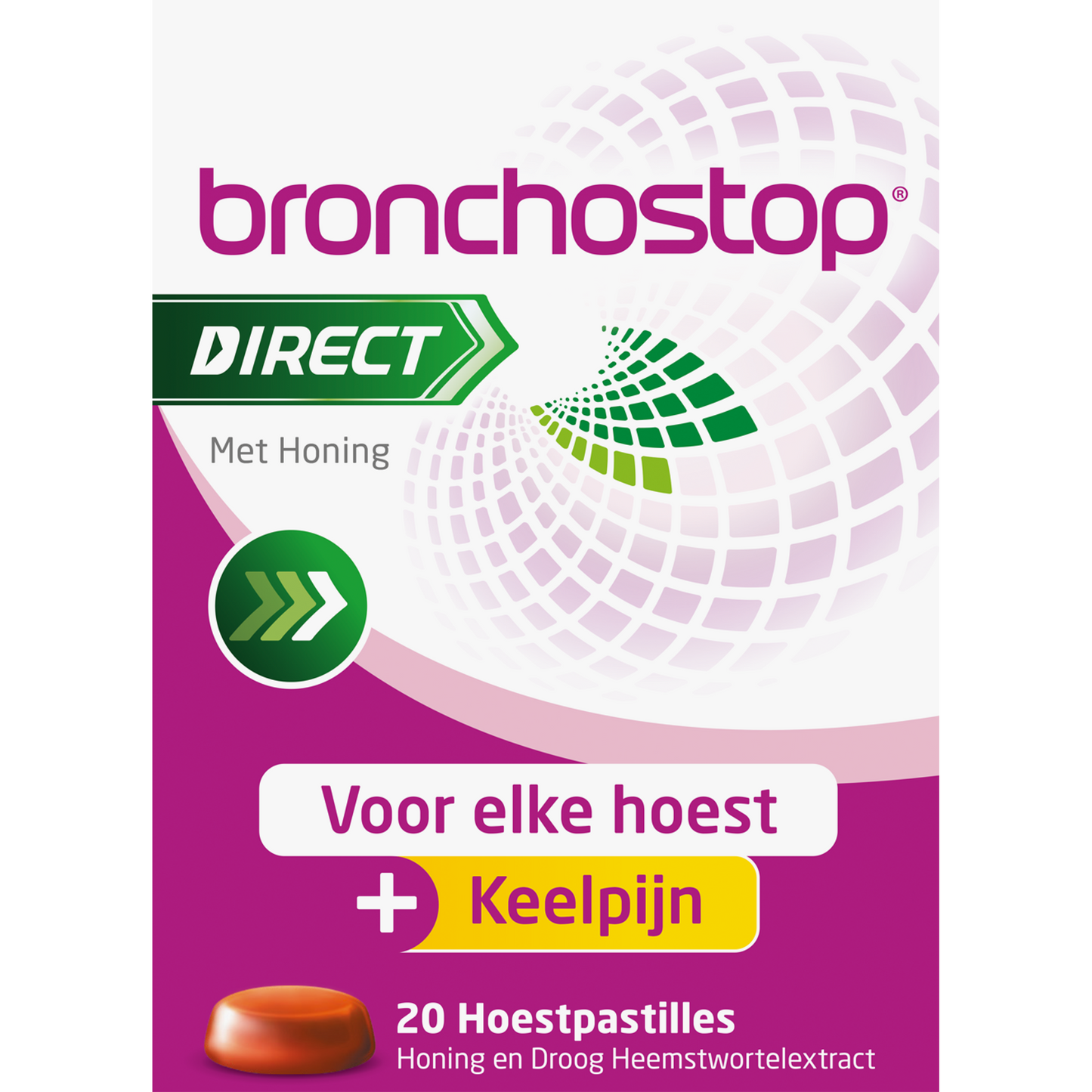 Bronchostop Direct pastilles honing 20 Stuks